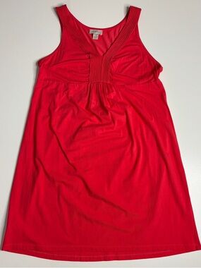 LOFT Red Sleeveless Empire Waist Dress Large